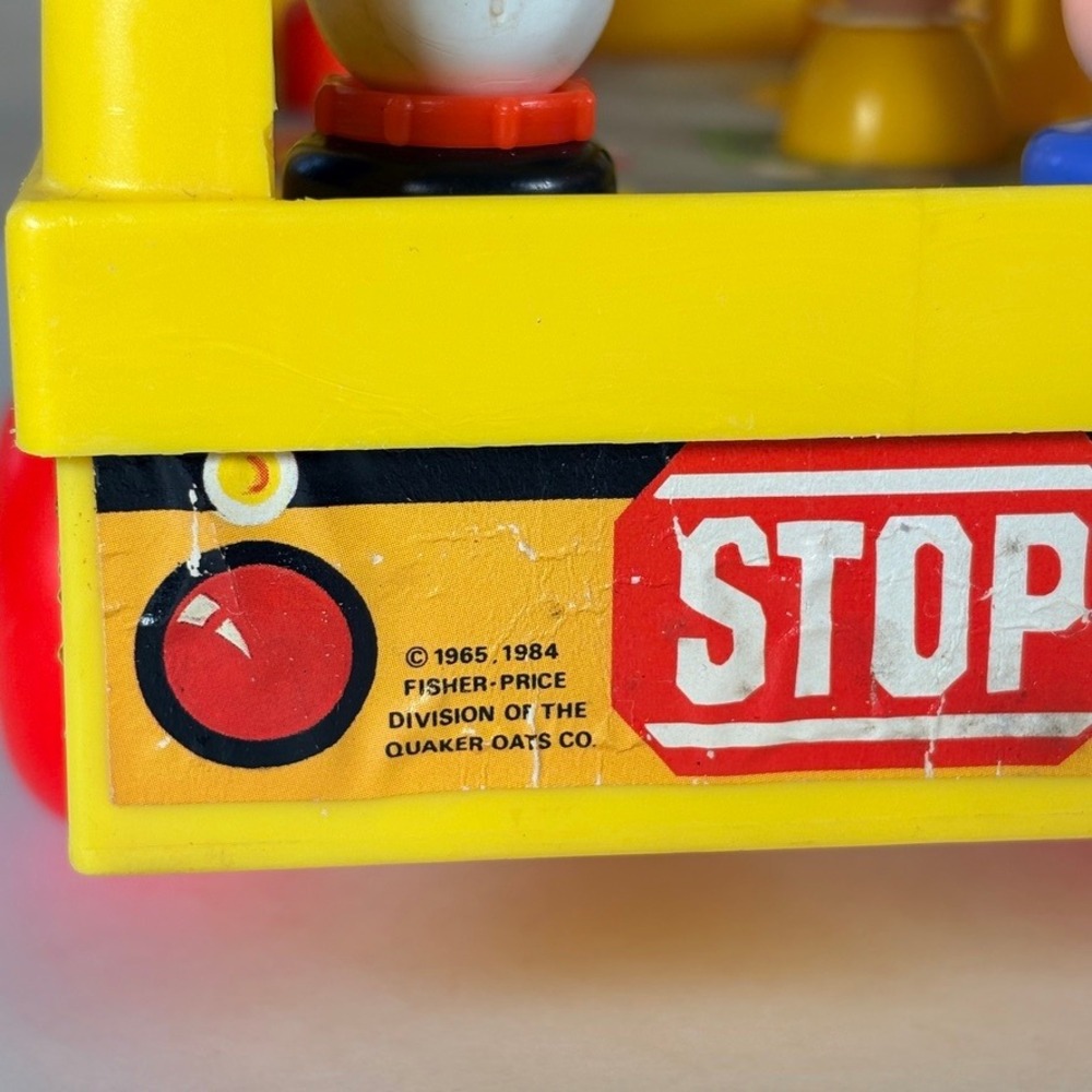Vintage 1988‎ Fisher-Price Little People School Bus 192 4 Figures - Picture 9 of 12